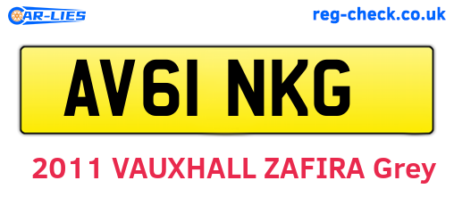 AV61NKG are the vehicle registration plates.