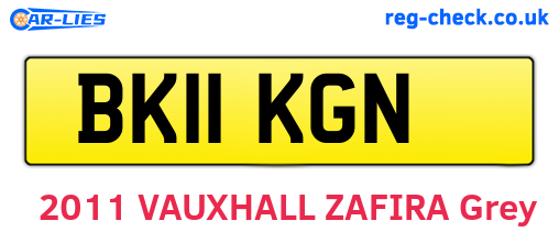 BK11KGN are the vehicle registration plates.