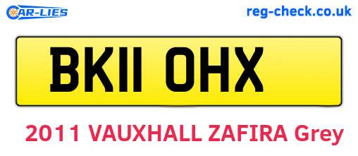 BK11OHX are the vehicle registration plates.