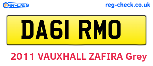 DA61RMO are the vehicle registration plates.