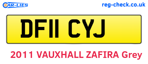 DF11CYJ are the vehicle registration plates.