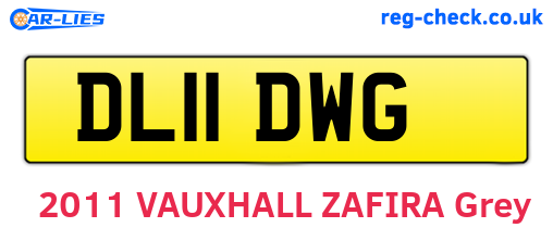 DL11DWG are the vehicle registration plates.