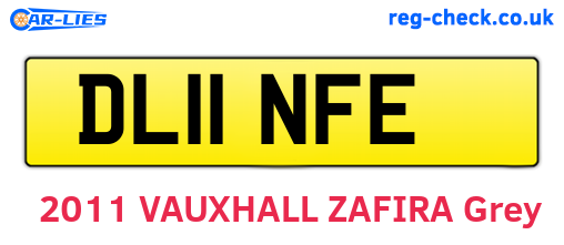 DL11NFE are the vehicle registration plates.