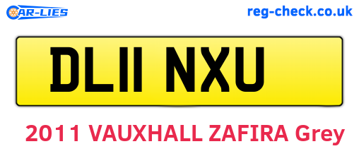DL11NXU are the vehicle registration plates.