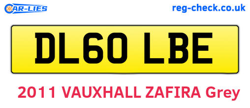 DL60LBE are the vehicle registration plates.