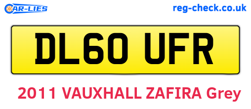 DL60UFR are the vehicle registration plates.