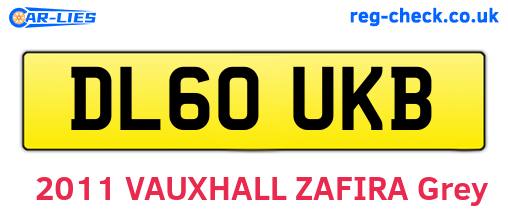 DL60UKB are the vehicle registration plates.