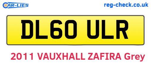 DL60ULR are the vehicle registration plates.