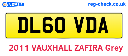 DL60VDA are the vehicle registration plates.