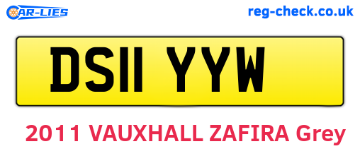 DS11YYW are the vehicle registration plates.