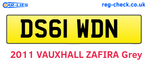 DS61WDN are the vehicle registration plates.