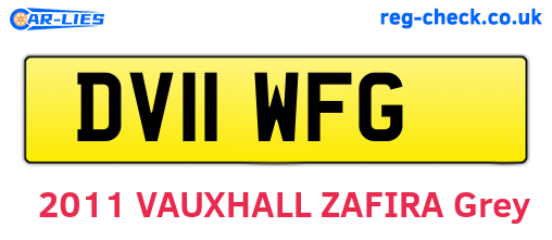 DV11WFG are the vehicle registration plates.