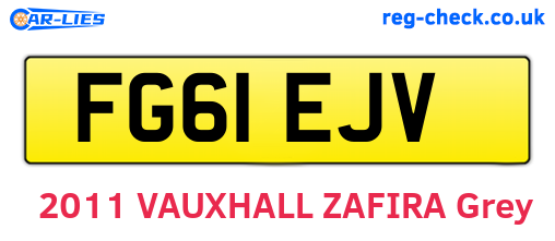 FG61EJV are the vehicle registration plates.