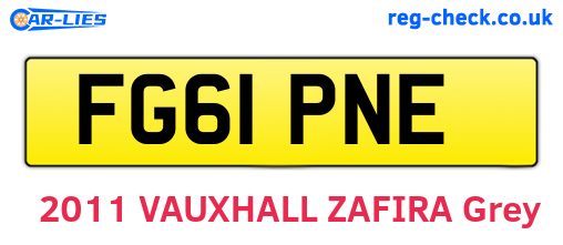 FG61PNE are the vehicle registration plates.