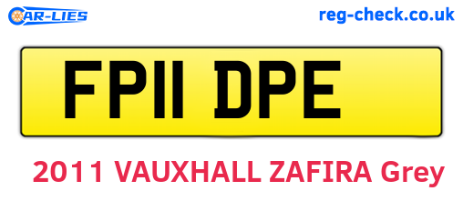 FP11DPE are the vehicle registration plates.