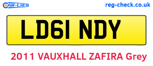 LD61NDY are the vehicle registration plates.