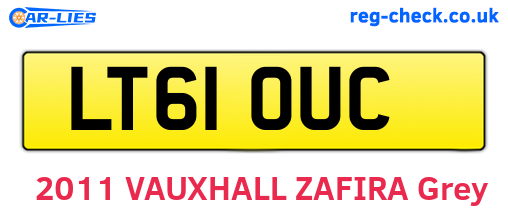 LT61OUC are the vehicle registration plates.