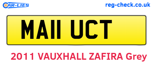 MA11UCT are the vehicle registration plates.
