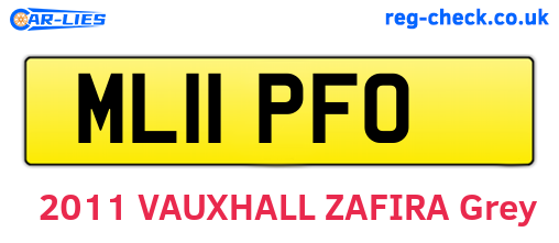 ML11PFO are the vehicle registration plates.