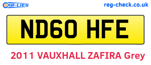 ND60HFE are the vehicle registration plates.
