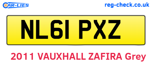 NL61PXZ are the vehicle registration plates.