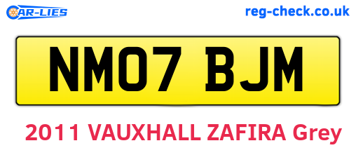 NM07BJM are the vehicle registration plates.