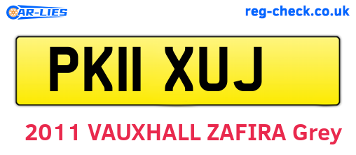 PK11XUJ are the vehicle registration plates.