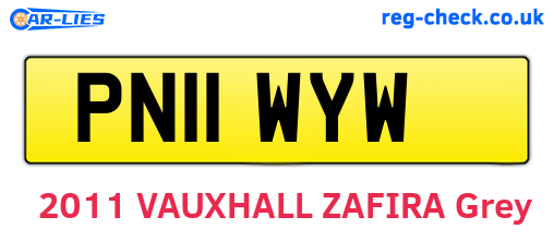 PN11WYW are the vehicle registration plates.