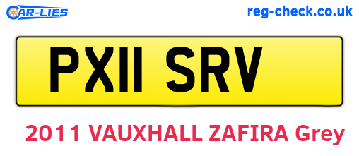 PX11SRV are the vehicle registration plates.
