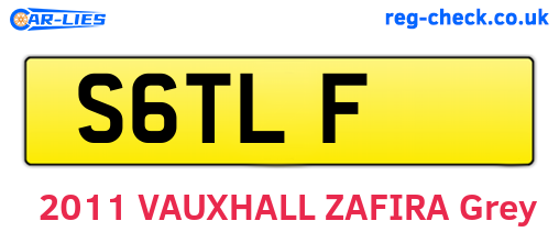 S6TLF are the vehicle registration plates.