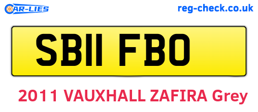 SB11FBO are the vehicle registration plates.