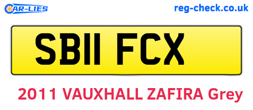 SB11FCX are the vehicle registration plates.