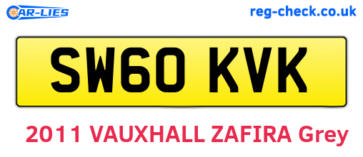 SW60KVK are the vehicle registration plates.