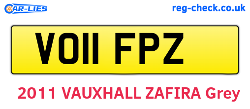 VO11FPZ are the vehicle registration plates.