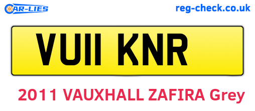 VU11KNR are the vehicle registration plates.