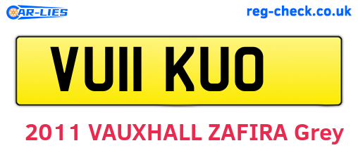 VU11KUO are the vehicle registration plates.