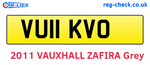 VU11KVO are the vehicle registration plates.