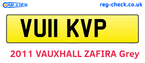 VU11KVP are the vehicle registration plates.