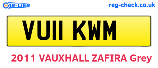 VU11KWM are the vehicle registration plates.