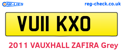 VU11KXO are the vehicle registration plates.