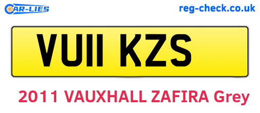 VU11KZS are the vehicle registration plates.