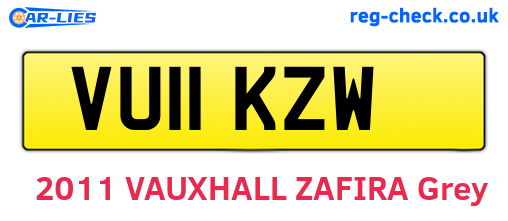VU11KZW are the vehicle registration plates.