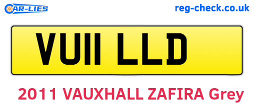 VU11LLD are the vehicle registration plates.