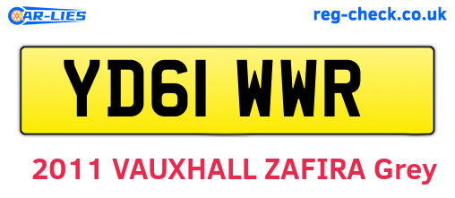 YD61WWR are the vehicle registration plates.