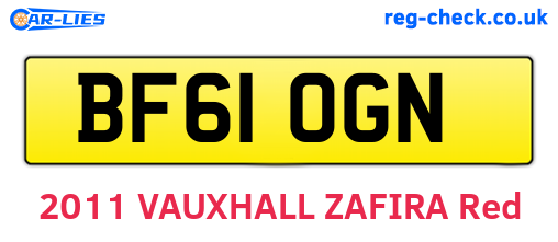 BF61OGN are the vehicle registration plates.