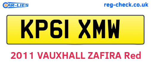 KP61XMW are the vehicle registration plates.
