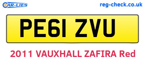 PE61ZVU are the vehicle registration plates.