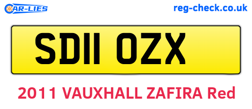 SD11OZX are the vehicle registration plates.