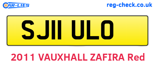 SJ11ULO are the vehicle registration plates.