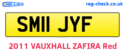 SM11JYF are the vehicle registration plates.